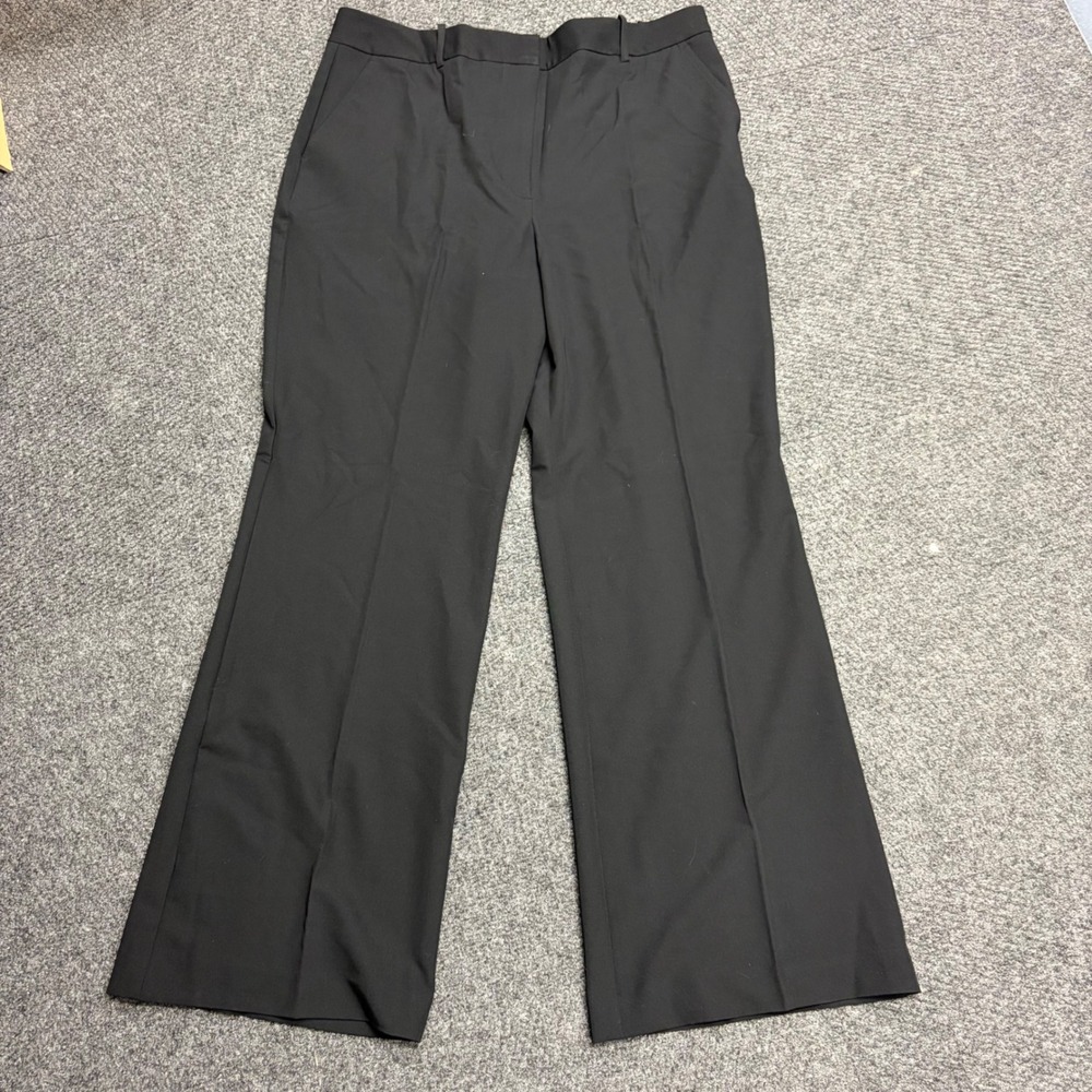 Worthington High Rise Trouser Pants Black Wrinkle Free Size 16 NWT
